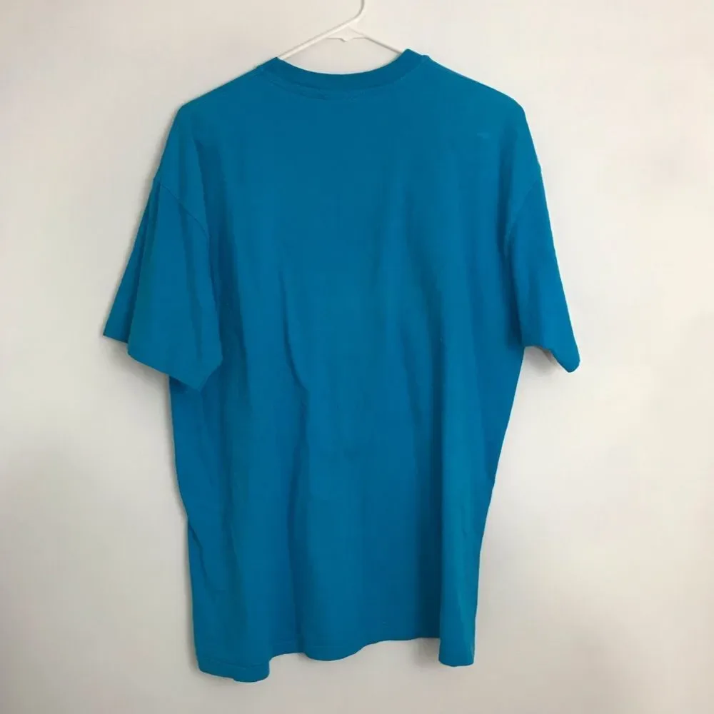 Vintage 90s Hanes Beefy XL Blue/Teal Tshirt Atlanta's City Beneath The Streets
